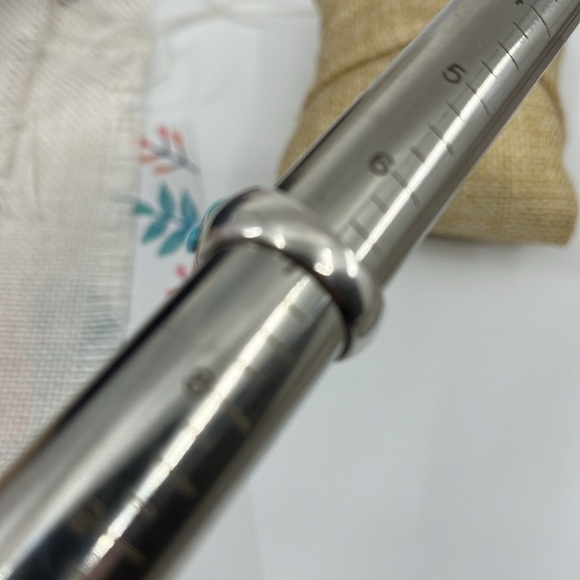 💠Vintage Southwest Style Sterling Silver Ring with Turquoise Gemstone Size 7 - Picture 9 of 10